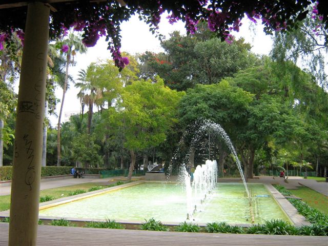 Fonteinen in park